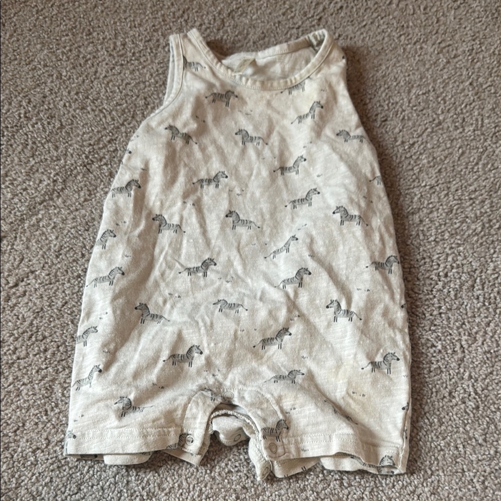 Zebra Print Baby Romper